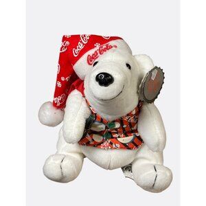 Coca-Cola Holiday Polar Bear Plush 6 inch Vintage 1998